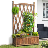 Living Fusion Monty Garden Bed with Trellis