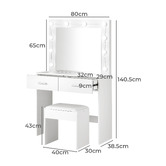 Living Fusion 2 Piece Millicent Dressing Table &amp; Stool Set
