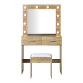 Living Fusion 2 Piece Millicent Dressing Table &amp; Stool Set