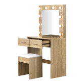 Living Fusion 2 Piece Millicent Dressing Table &amp; Stool Set