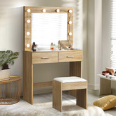 Living Fusion 2 Piece Millicent Dressing Table &amp; Stool Set