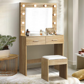 Living Fusion 2 Piece Millicent Dressing Table &amp; Stool Set