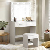 Living Fusion 2 Piece Millicent Dressing Table &amp; Stool Set