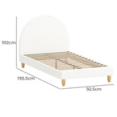 Living Fusion White Seraphine Boucle Bed