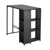 Living Fusion Pericles PE Rattan Outdoor Bar Table