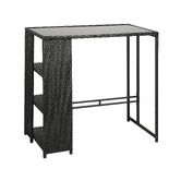 Living Fusion Pericles PE Rattan Outdoor Bar Table