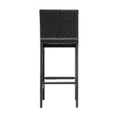 Living Fusion 70cm Ingomar PE Rattan Outdoor Barstools
