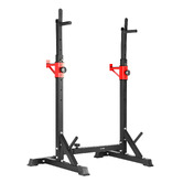 Living Fusion Black Adjustable Steel Squat Rack