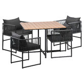 Living Fusion 4 Seater Allegra Outdoor Dining Table &amp; Chair Set