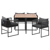 Living Fusion 4 Seater Allegra Outdoor Dining Table &amp; Chair Set