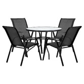 Living Fusion 4 Seater Mirabella Round Outdoor Dining Set