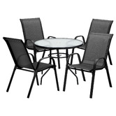 Living Fusion 4 Seater Mirabella Round Outdoor Dining Set