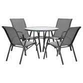 Living Fusion 4 Seater Mirabella Round Outdoor Dining Set