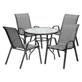 Living Fusion 4 Seater Mirabella Round Outdoor Dining Set