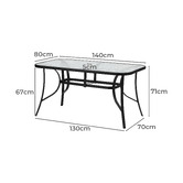 Living Fusion 140cm Mirabella Rectangular Outdoor Dining Table