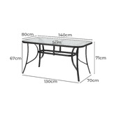 Living Fusion 140cm Mirabella Rectangular Outdoor Dining Table