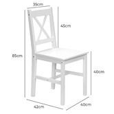 Living Fusion Alessa Pine Wood Dining Chairs