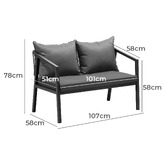 Living Fusion 2 Seater Chiara Outdoor Lounge Set