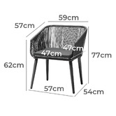 Living Fusion 2 Seater Francesca Outdoor Bistro Set
