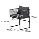 Living Fusion 2 Seater Allegra Outdoor Dining Table &amp; Chair Set
