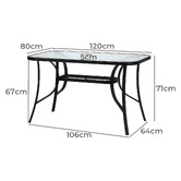 Living Fusion 4 Seater Mirabella Rectangular Outdoor Dining Set