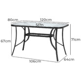 Living Fusion 4 Seater Mirabella Rectangular Outdoor Dining Set