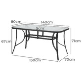 Living Fusion 6 Seater Mirabella Rectangular Outdoor Dining Set