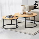 Living Fusion 2 Piece Leonid Nesting Coffee Table Set
