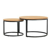 Living Fusion 2 Piece Leonid Nesting Coffee Table Set