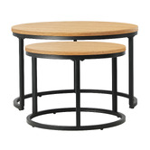 Living Fusion 2 Piece Leonid Nesting Coffee Table Set
