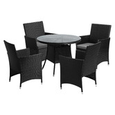 LivingFusion 4 Seater Gould Outdoor Dining Table & Chair Set | Temple ...