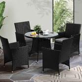 Living Fusion 4 Seater Gould Outdoor Dining Table &amp; Chair Set