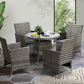 Living Fusion 4 Seater Gould Outdoor Dining Table &amp; Chair Set