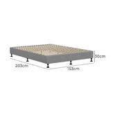 Living Fusion Grey Schubert Bed Base