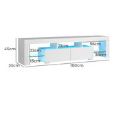 Living Fusion 180cm Galland 2 Drawer Entertainment Unit with LED Light