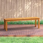 Living Fusion Lilia Fir Wood Garden Bench