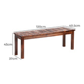 Living Fusion Lilia Fir Wood Garden Bench