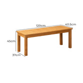Living Fusion Lilia Fir Wood Garden Bench