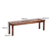 Living Fusion Lilia Fir Wood Garden Bench