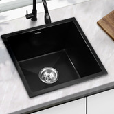 Living Fusion Gidon Square Kitchen Sink with Waste Strainer