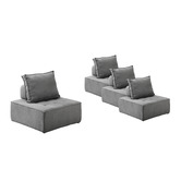 Living Fusion Elga Upholstered Armless Lounge Chairs