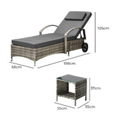 Living Fusion Brendel Sun Lounge with Table Set