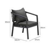 Living Fusion 4 Seater Jasmine Outdoor Dining Set