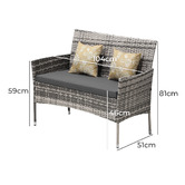 Living Fusion 4 Seater Roan Outdoor Lounge Set