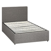 Living Fusion Grey Aldan Gas Lift Storage Bed Frame