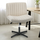Living Fusion Vernon Faux Linen Office Chair
