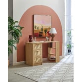 Living Fusion Holly 3 Drawer Rattan Computer Desk