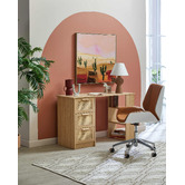 Living Fusion Holly 3 Drawer Rattan Computer Desk