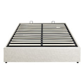 Living Fusion Beige Aldan Gas Lift Storage Bed Base