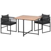 Living Fusion 2 Seater Allegra Outdoor Dining Table &amp; Chair Set